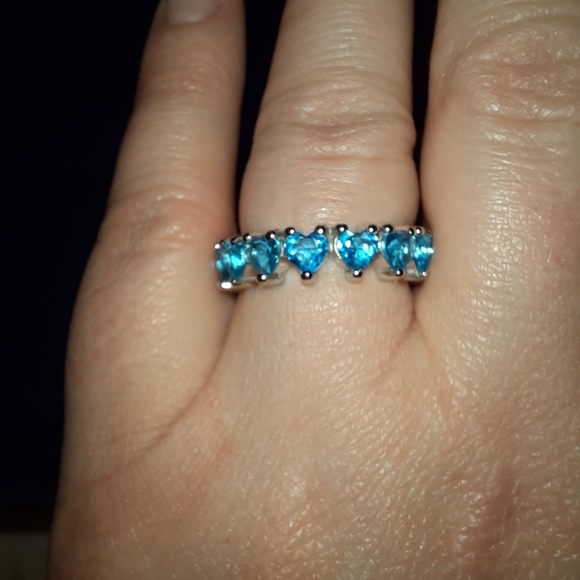 Hespera Sterling Silver Tanzanite Eternity ring - Picture 5 of 6